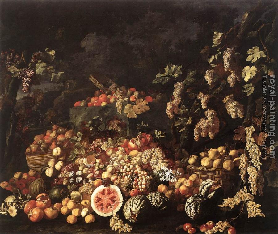 Giuseppe Recco : Still-Life with Fruit and Flowers